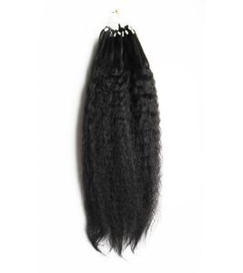 Grove Yaki Loop Echt haar Grade 8a Micro Loop Ring Hair Extensions Bundels van echt haar Yaki Straight Extensions 100gpc 10quot9563641