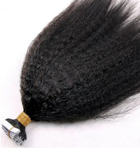 Ruban yaki grossier Extensions de cheveux cutanés Toard Tapon Extensions de cheveux 100g 40pcs Double côtés adhésif vierge brésilien brésilien raide T3170699