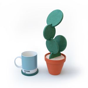 Onderzetters DIY Cactus Coaster Set van 6 stuks met bloempothouder voor drankjes nieuwheid cadeau voor thuiskantoor bar decor T200703