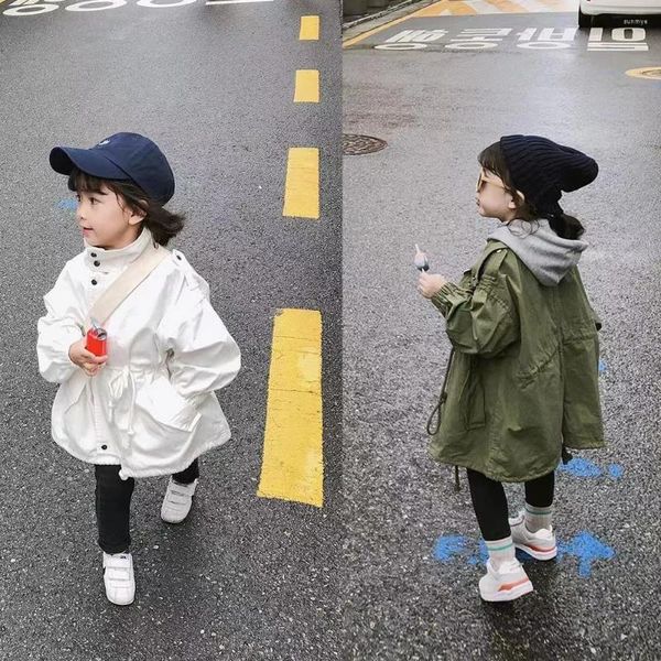 Abrigo 2024 niñas versión coreana de algodón grueso rompevientos ropa de primavera ropa para niños 3-8 años chaqueta cortavientos para niños