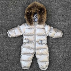 Manteau 30 degrés bébé fille combinaisons Russie hiver bébé vêtements neige porter doudoune combinaisons de neige pour enfants manteaux garçons filles vêtements LJ20