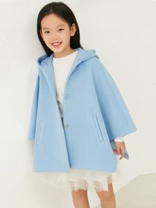 Abrigo amii niños niña invierno espesar chaquetas moda con capucha capa Irregular Outwear niños chaqueta de lana ropa 22270009 220927