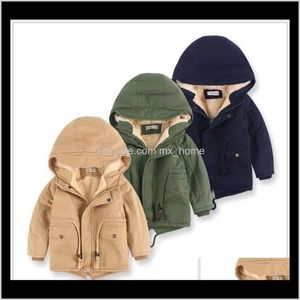 Manteau bébé vêtements bébé maternité livraison directe 2021 enfants hiver vestes d'extérieur à capuche manteaux chauds coupe-vent enfants coton vêtements d'extérieur décontractés