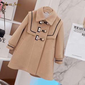 Manteau bébé fille garçon Vintage veste en laine hiver printemps automne enfant Tweed Boutique vêtements d'extérieur couleur unie vêtements 314Y 221125