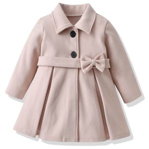 Abrigo Baby Girl en Chaqueta Niños Ropa de abrigo de invierno Ropa Niños Primavera Otoño Cortavientos de longitud media para 2 6 años Ropa 221122