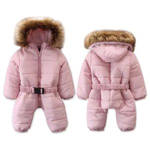 Jas Baby Meisjes Jongens Jas Winter Donsjack Warme Jumpsuit Met Capuchon Kinderkleding Outfit Eendelig Bovenkleding Sneeuwpak 6M3Y