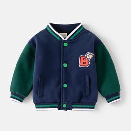 Manteau de Baseball pour garçons, vêtements d'automne et d'hiver, pulls à fermeture éclair pour enfants, vestes épaisses en velours pour enfants, 231114