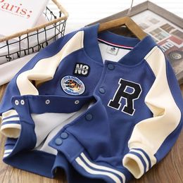 Abrigo Niños Niños Chaqueta de béisbol Primavera Otoño Chaqueta de bombardero para niños Adolescentes Abrigos deportivos coreanos Estudiantes Tops de manga larga 8 10 12 14Y 231108