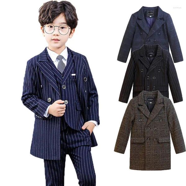 Abrigo niños Formal boda largo niños chaqueta a prueba de viento vestido flor niños Pograph Blazer traje de actuación de noche