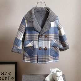 Manteau manteau long en laine pour enfants, à la mode, pour garçons, automne et hiver, 230926