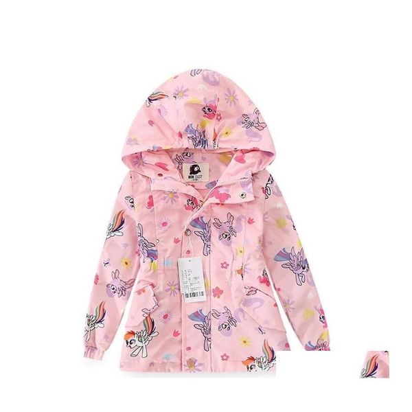 Manteau Enfants Printemps Vestes Filles Unciorn Coupe-Vent Enfants À Capuche Polaire Manteaux De Pluie Tenues Preuve De L'eau Teeangers Fille Blazer Lj201 Dhump