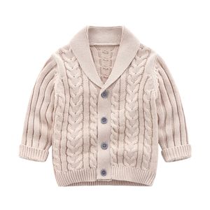 Manteau Citgeett 03Y automne hiver bébé garçons pull vêtements solide tricot à manches longues simple boutonnage chaud 221125