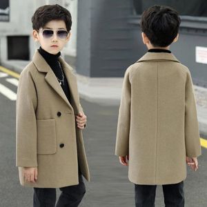 Manteau mode garçon laine enfants veste adolescent mince épais Plus coton hiver pour grands garçons haute qualité 514T 230311