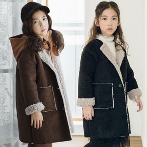 Manteau fille mélange coréen hiver fille longue épaisse veste chaude vêtements pour enfants mode épaississement pardessus vêtements d'extérieur pour enfants 221130