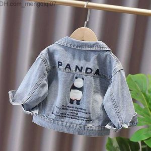 Manteau filles Jean veste printemps automne jeans manteau haut marque enfants veste vêtements dessin animé panda imprimer manteau 2-6Y enfants Z230720