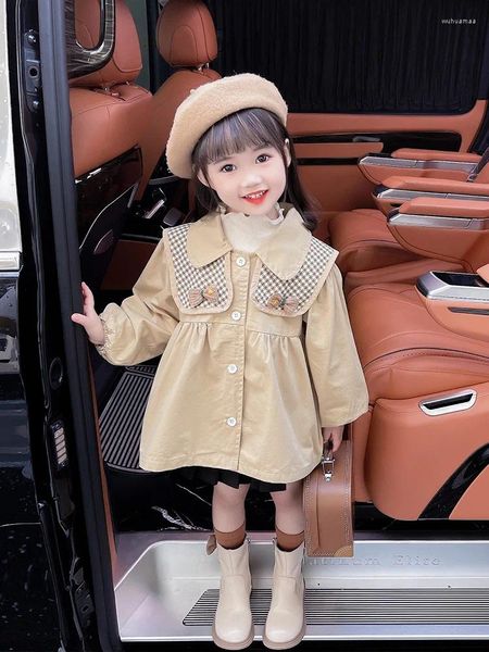 Manteau pour filles, Trench de Style occidental, vêtements pour bébés filles, fin et Long, printemps et automne 2024