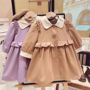 Manteau filles trench codes printemps automne 2024 enfants vestes de princesse coton pour bébé