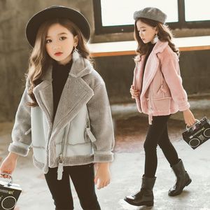 Manteau filles hiver fausse fourrure chaud enfants décontracté s enfants vêtements pardessus 221130