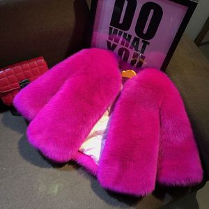 Coat Girls Winter Jackets Children S Fashion Cloths Baby Faux Fur Top Kids 221122