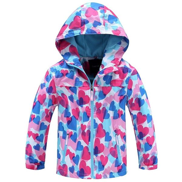 Manteau À Capuche Coupe-Vent Pour Filles Trench Respirant Enfants Vestes Coupe-Vent Enfants Hiver Sweat À Capuche Imperméable Zipper Survêtement