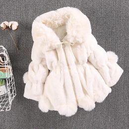 Coat Jackets 1-7 ans bébé filles veste automne hiver chaud fausse fourrure manteau pour filles noël princesse vêtements d'extérieur mode peluche enfants vêtements 231024