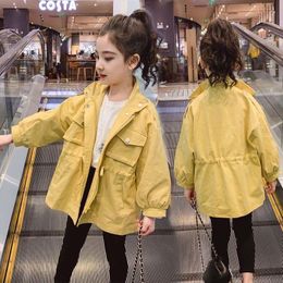 Jas Japan Koreaanse Stijl Lente Herfst Kinderen Kids Streetwear 2021 Merk Kpop Meisjes Trench Regenjas Losse Bovenkleding Jas