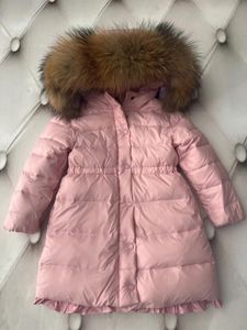 Jas Kinderen meisjes jongens puffer geul roze jassen designer vossenbont kapmantel mode meisje jongen jas winter warm eendendons jassen c