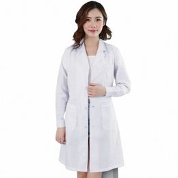 Manteau Laboratoire College Chimie Infirmière Salopette Manteau blanc Femme Lg-manches Uniforme de médecin Homme à manches courtes Docteur Lab d7Xo #