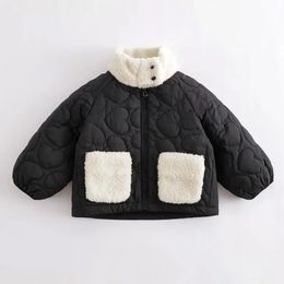 Manteau MARC JANIE filles Sherpa polaire col montant rembourré veste de mode ample pour automne hiver 231221 231114