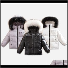 Casaco Outwear Roupas Bebê Maternidade Drop Delivery 2021 Crianças Inverno Duck Down Casacos de Pele com Capuz Meninos Meninas Crianças Grosso Impermeável Criança B