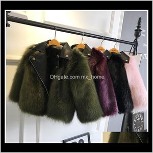 Manteau d'extérieur vêtements bébé maternité livraison directe 2021 manteaux de style court vestes imitation fourrure artificielle herbe de haute qualité en cuir en peluche Wi