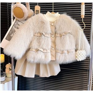 Manteau au détail 2023 bébé enfants corée hiver polaire princesse formelle dame vêtements d'extérieur élégants 2 7T 231216