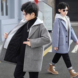 Manteau à capuche en coton et laine pour enfants et adolescents, 516Y, 230926