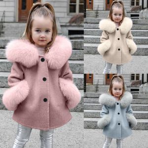 Abrigo Niñas pequeñas Chaqueta de abrigo a prueba de viento de invierno Chaqueta de abrigo con capucha de lana cálida para niños 230922