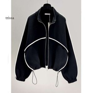 Coat Trapstar Coat Trapstar Women's Hoodie Spring en herfst Thin 2021 Nieuwe Koreaanse versie Instagram Trendy Cardigan Jacket Loose Short Design Sense Top