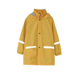 Manteau imperméable des enfants arc arculaire charmant chapeau imprimé médium et de style extérieur de style long avec poches