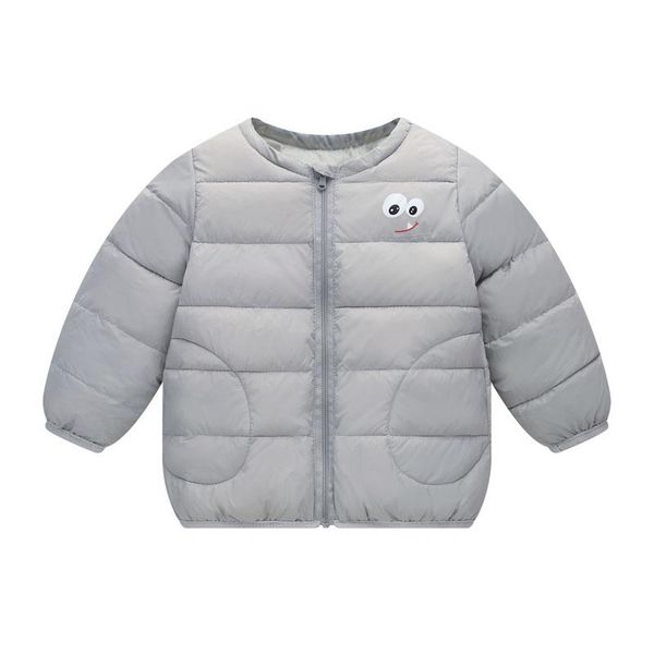 Abrigo de invierno para niños, ropa para bebés, niños y niñas, chaqueta informal tejida con capucha y cremallera sólida, prendas de vestir gruesas para niños, abrigo