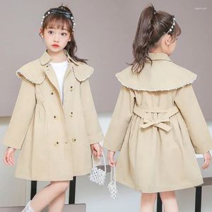 Manteau d'hiver en coton pour filles, coupe-vent solide, veste à col en perles, mi-longue, Style occidental, haut rembourré, vêtements d'extérieur