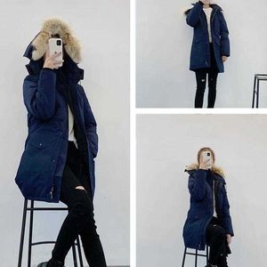 Manteau Femmes Vers Le Bas Femmes Épaisse vraie fourrure de loup À Capuche Femmes Veste Mince Parka D'hiver Dames Longues Parkas Designer Hoodies Vestes Manteaux Chauds sezi