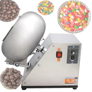 Máquina pulidora de recubrimiento, pequeña máquina de recubrimiento de película de azúcar para cacahuete de gragea de chocolate