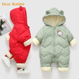Coats 30 Babykleding Winter Snowsuit plus Velvet Dikke Boy Jumpsuit 02 jaar Pasgeboren Romper Baby Girl overalls For Kids Toddler Coat