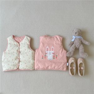 Coats 90130cm Kinderen Down Vest Dubbleed Wearable Toddler Vest Baby Girl Winter Des