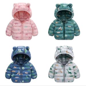 Autumn Outumn New Outerwear Spring Baby Girl Boy Boy Caplé Capas calientes Carta Down Down Down Down Kids Fashion Cothing Jackets Solid