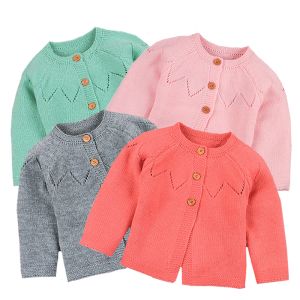 Coats Baby Girl Sweater Cardigans Fashion Spring herfst Lange mouw Pasgeboren jassen Toddler Infant Knitwear Coats Kinderkleding