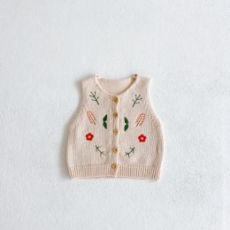 Abrigos bobotcnunu 2022 primavera nueva ropa de bebé para niñas chaleco chaleco bordado bordado bordado