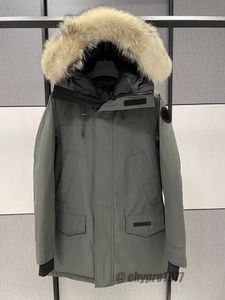 Abrigos Canadá invierno diseñador hombres mujeres fusión ajuste gran ganso abajo chaqueta con capucha abrigo dermis lobo cuello de piel desmontable diseñador cálido viento