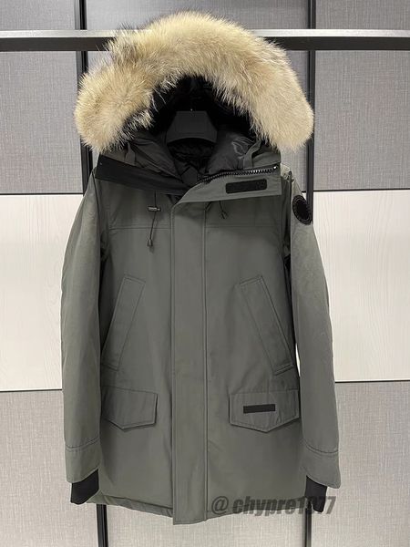 Manteaux Canada hiver designer hommes femmes fusion fit grande veste en duvet d'oie manteau à capuche derme loup col de fourrure concepteur détachable vent chaud