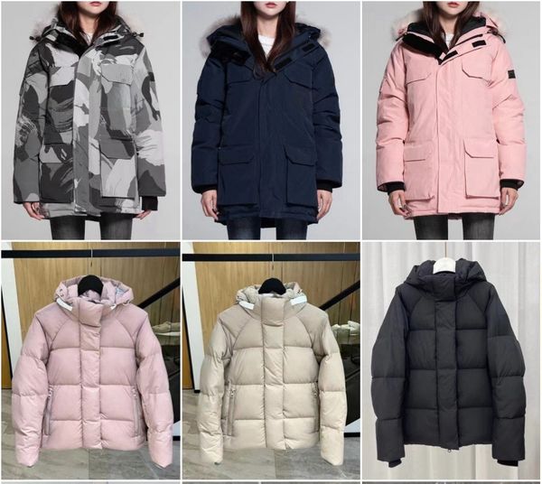 Manteaux de styliste pour femmes, doudoune avec lettres imprimées, chaud, coupe-vent, à capuche, parka