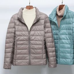 Coats Down Jacket Women Coat Herfst Winter 2022 Spring Jackets voor warme gewatteerde Parka Ladies en Light 2021 Vrouwelijke Ultralight Hoodeded