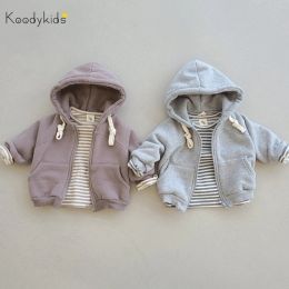 Coats Koodykids 2021 Baby Boy Girl Cabille à capuche Coton Coton Vêtements extérieurs Baby Boy Hoodies Tenue automne